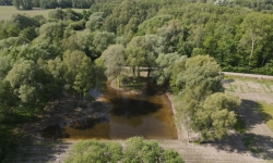 Novostavba mokřadního biotopu v obci Velký Borek